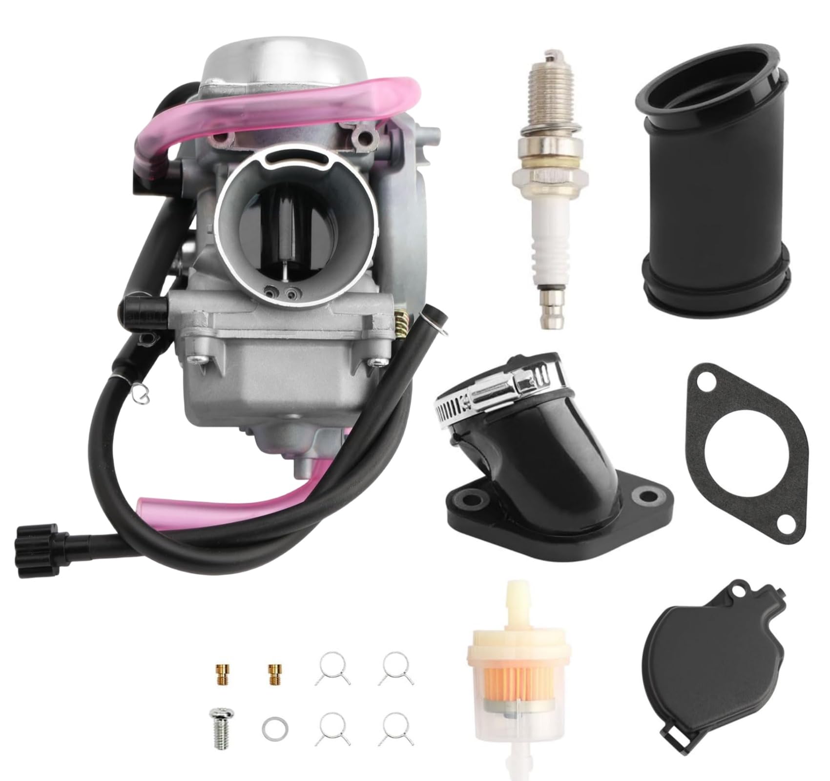 Photo 1 of **MISSING PARTS-NO CARB**Carburetor Compatible with 2001 2002 2003 2004 2005 Arctic Cat 250 300 2x4 4x4 ATV Quad Carb with Rubber Airbox & Intake Manifold Boot