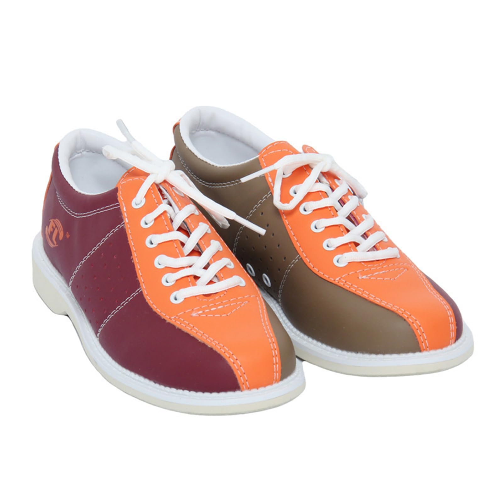JiuQing Bowlingschuhe Herren Damen Wildleder Gleitsohle Anfänger Bowling Trainingsschuhe Leichte Schnürschuhe