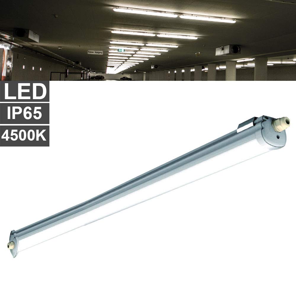 V-TAC SKU.6287 Etanche LED 150cm 48W IP65 VT-1574, Plastique,et Autre materiaux, Blanc, Hauteur x Largeur x Profondeur :1500 mm x 86 mm x 72 mm