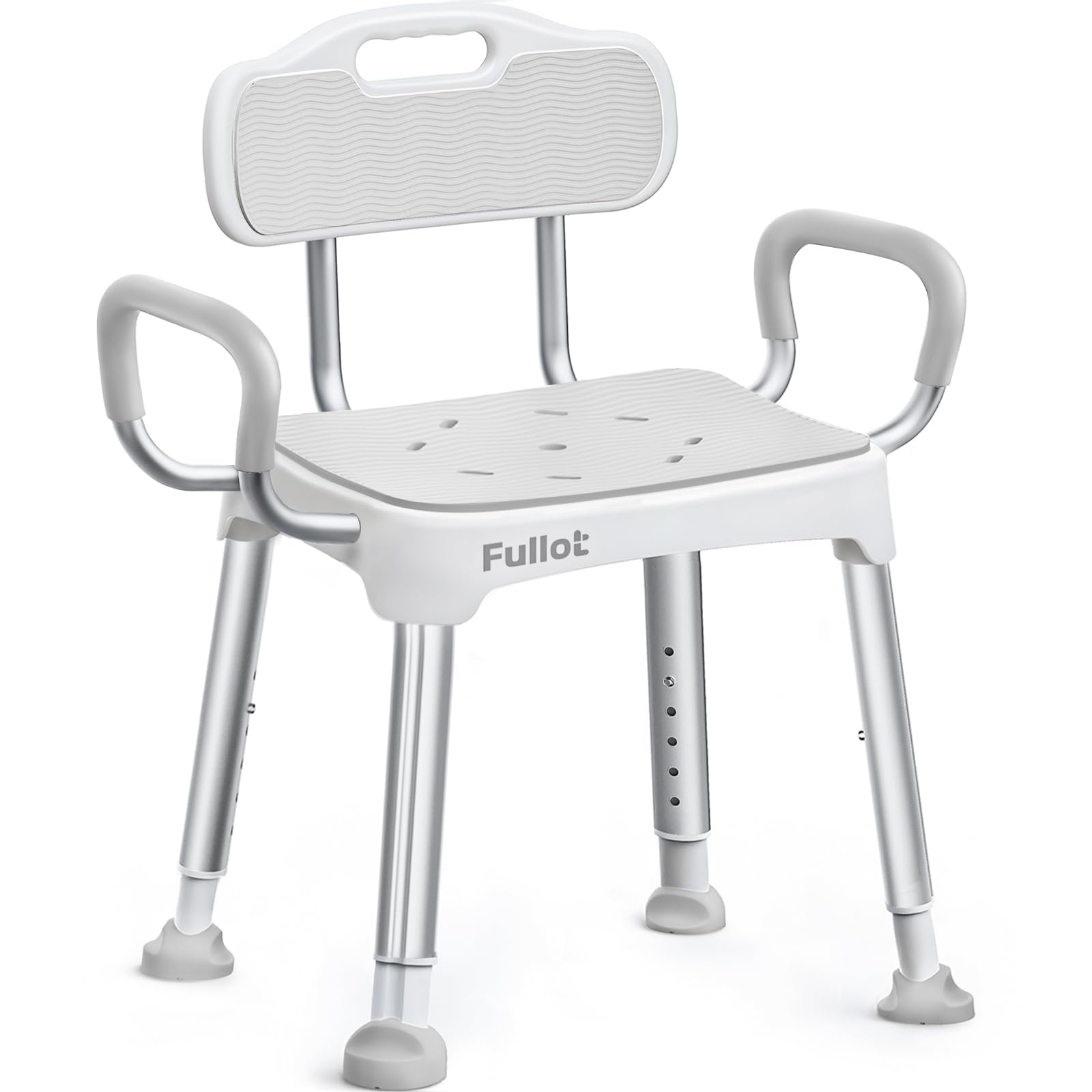 FULLOT Wide Shower Chair with Stable Bracing Design