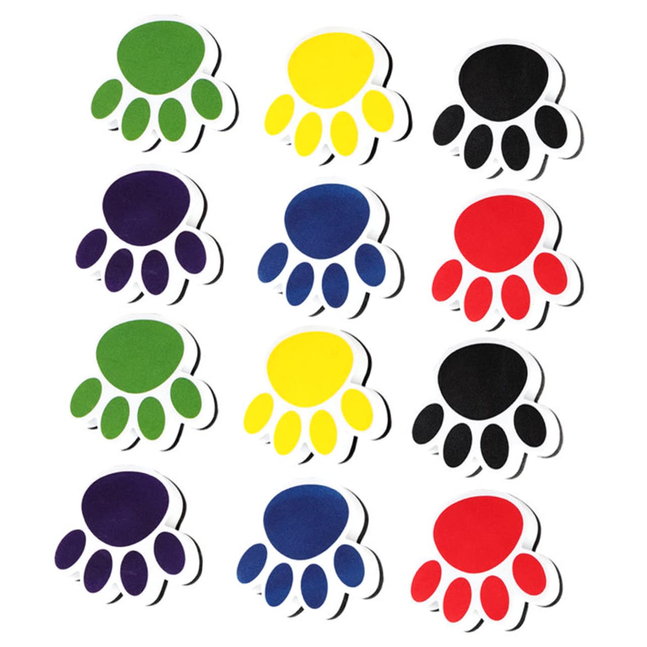 NUOBESTY 48pièces Gomme Effaçable à Sec Forme De Patte De Chat Accessoires De Tableau Scolaire Et Bureau Effaceur Magnétique Réutilisable De Chaque Pour Et Maison