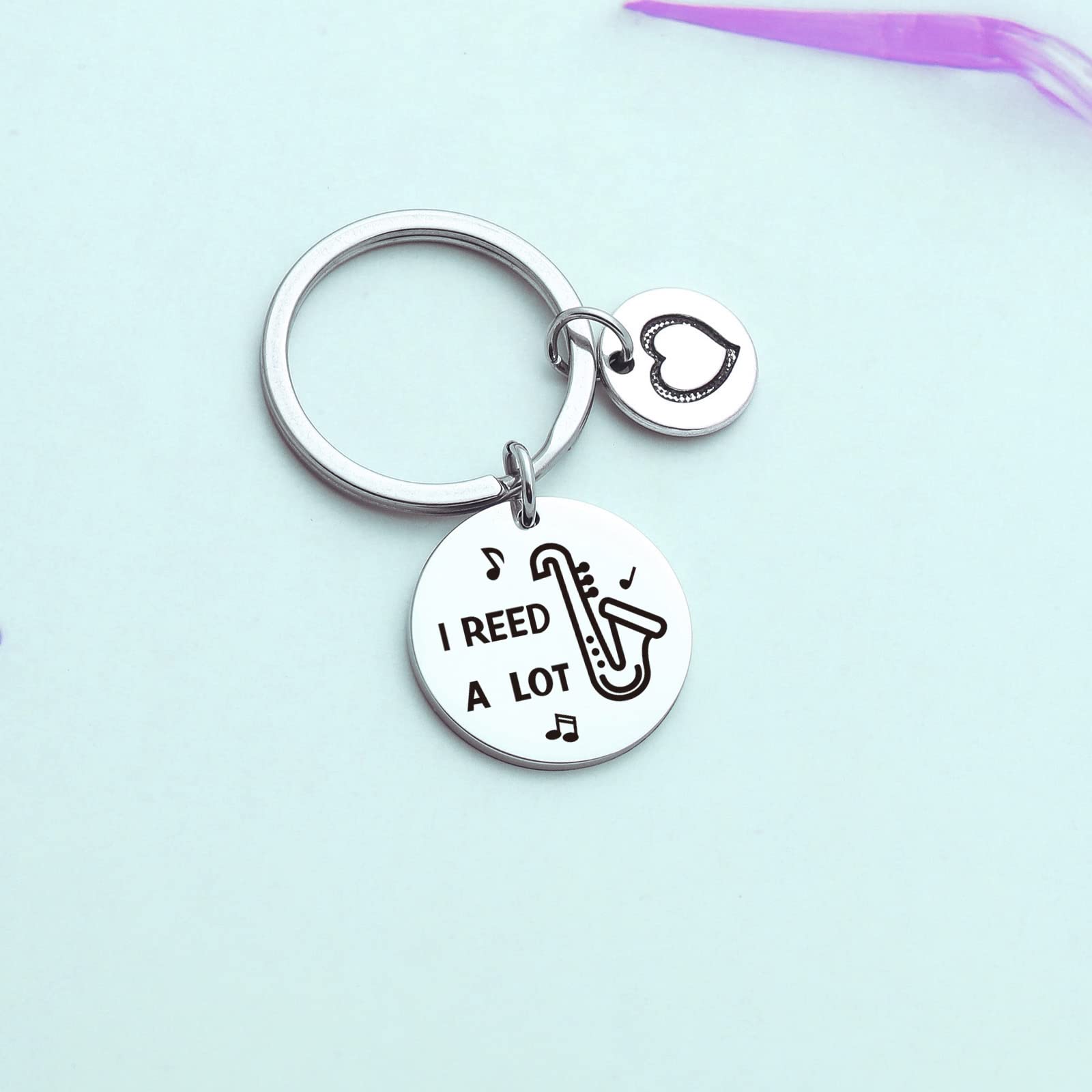 Saxophone Keyring Jazz Music Lover Keychain Best Friend Keychain Musician Keyring Sister Gift