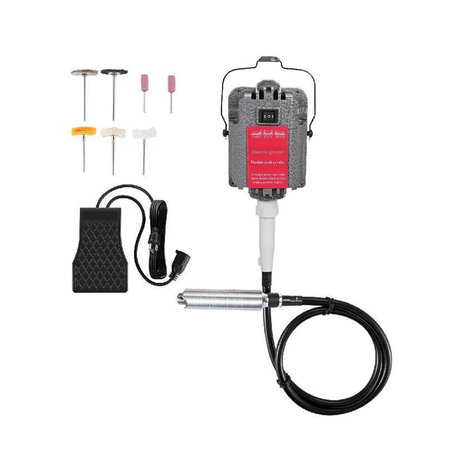 230W Mini SR elastyczny wałek młyna W/pedał 4mm uchwyt wiertarski wiszący szlifierka do biżuterii obrotowe narzędzie rzeźbienia w kamieniu,Elastyczna obsługa