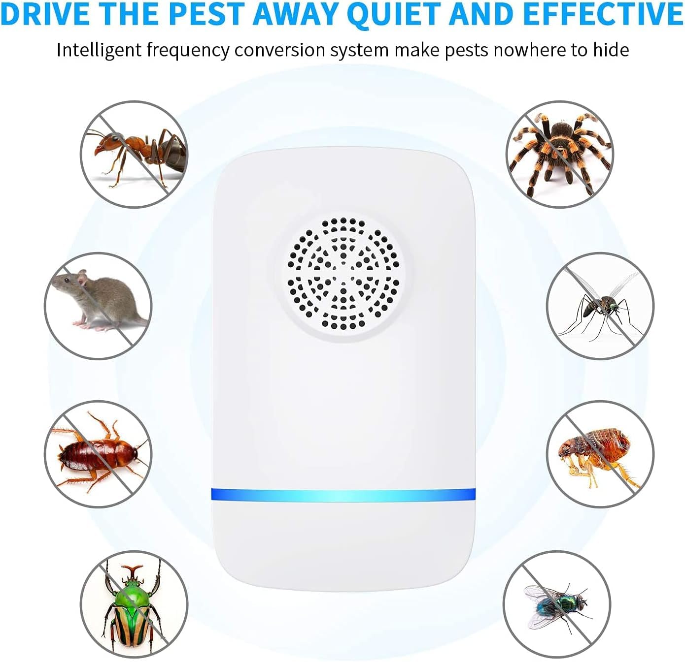 Répulsif Ultrasonique pour Souris 4 Pack,Anti-Rats,Silencieux,Non-Toxique, Efficace Contre Les Souris et Les Rats, sans Radiation Répulsif à Ultrasons Anti Rongeurs