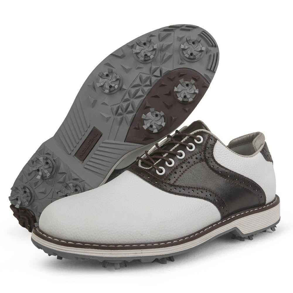 Spikes Golf Shoes Men Professional Golf Shoes Waterproof Walking Footwears for Golfers Outdoor Gym Sneakers