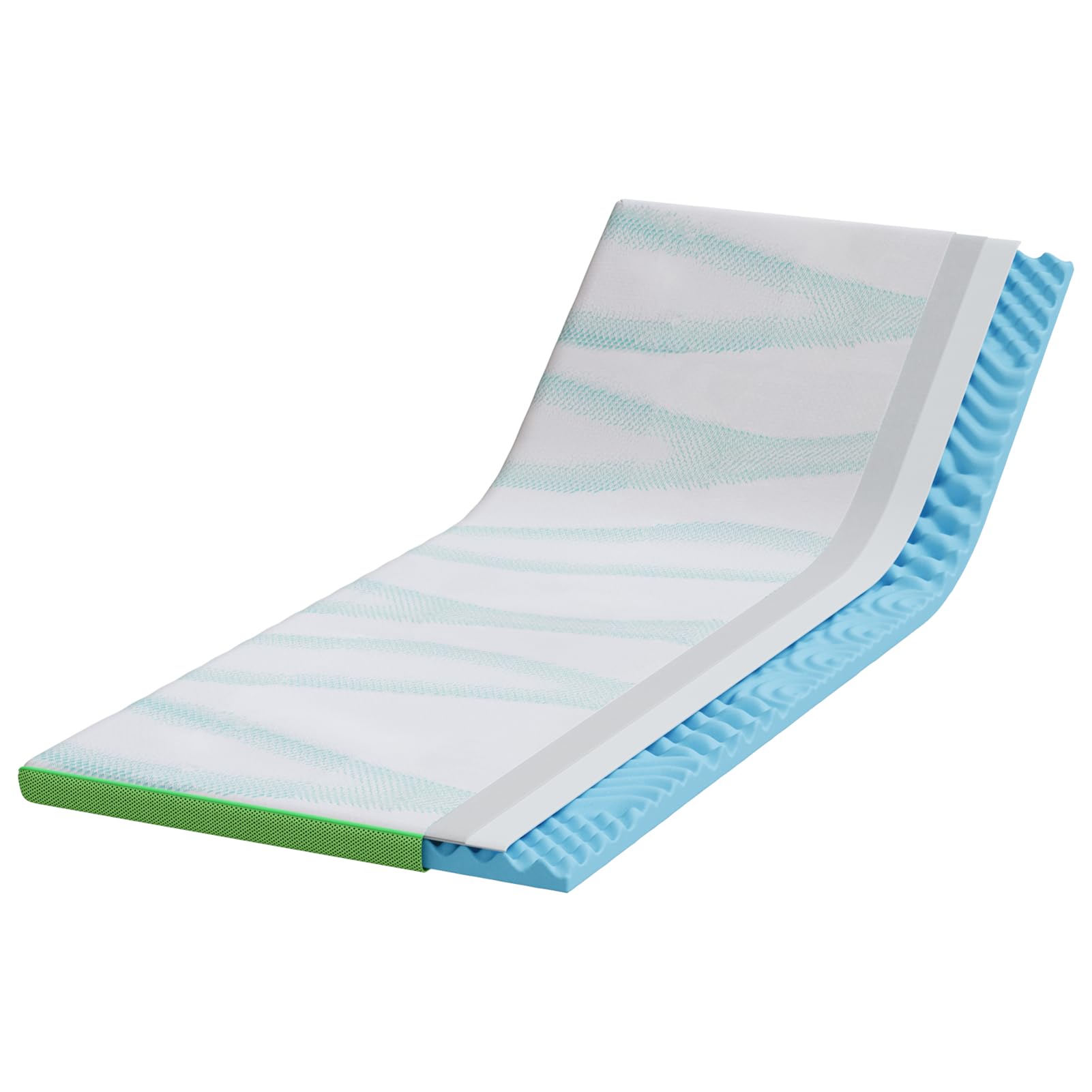 Homgoday Matratzenpads Weiß und Grün 70 x 200 cm Matratzenunterlage Model4106143