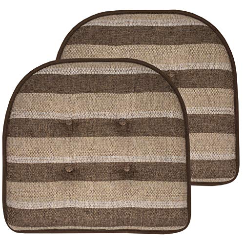 Chair cushion memory foam pads with non slip backing, 17" x 16" (pack of 3)