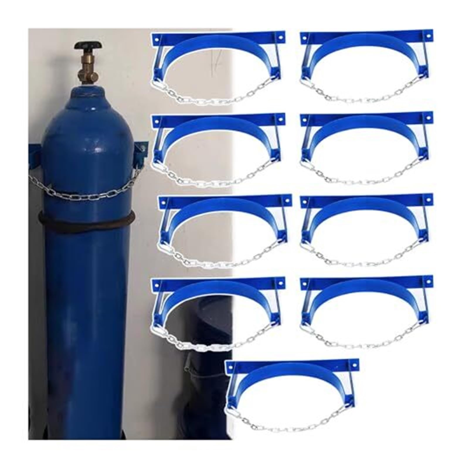 Support bouteilles de gaz stable en acier anti basculement