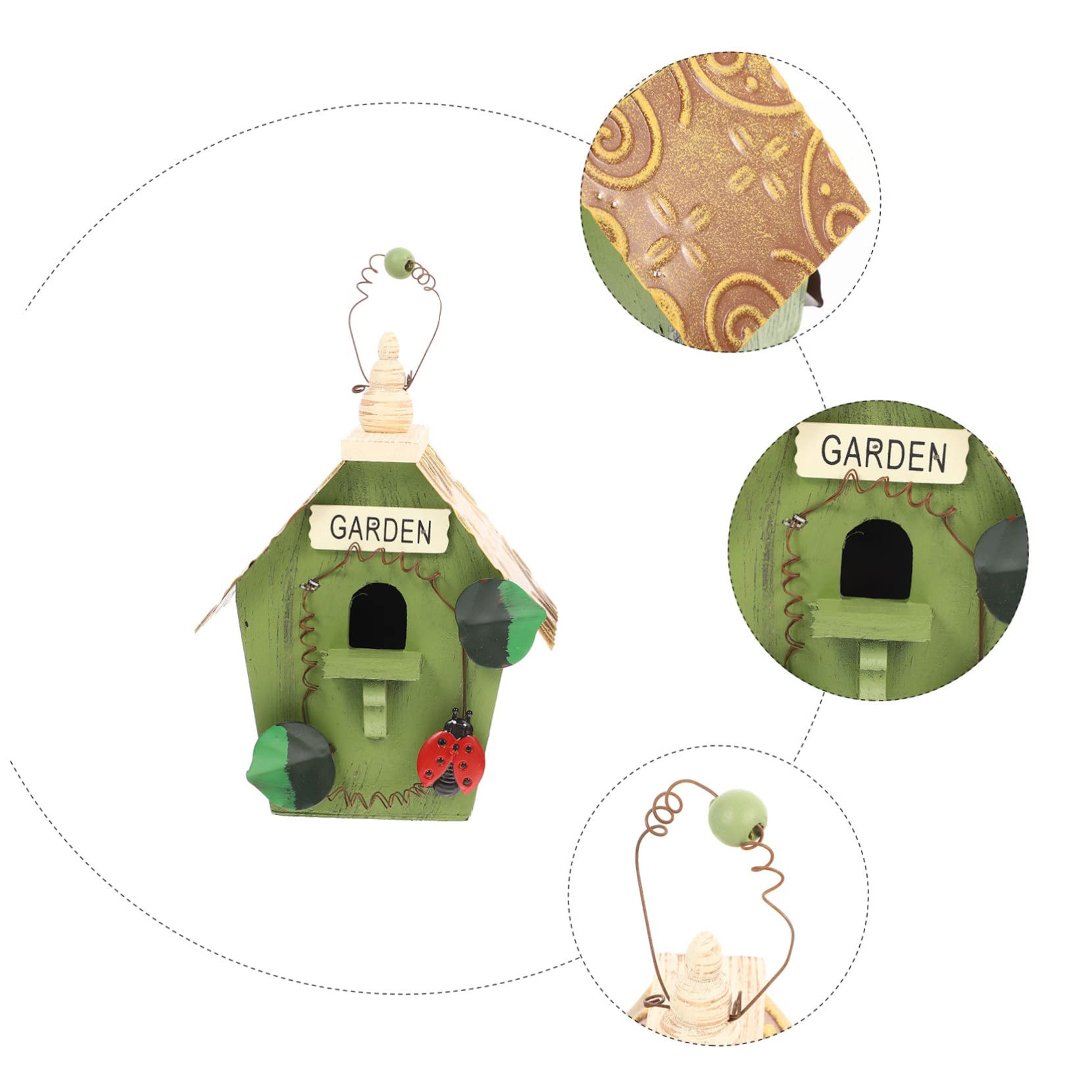 Vogelnest 2 Stück Hausform mit Seil für Gartenvögel
