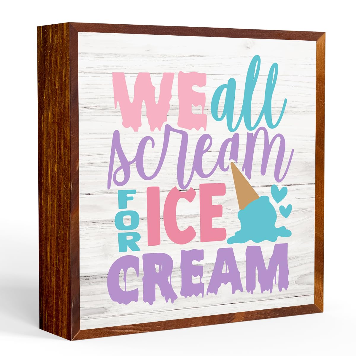 Summer Decorations for Home Sunshine Desk Decor Inspirational Sunny Day Wooden Box Sign Office Home Restaurant Farmhouse Decor Wood Square Box Sign for Tabletop Bookshelf Tiered Tray Wall Decor