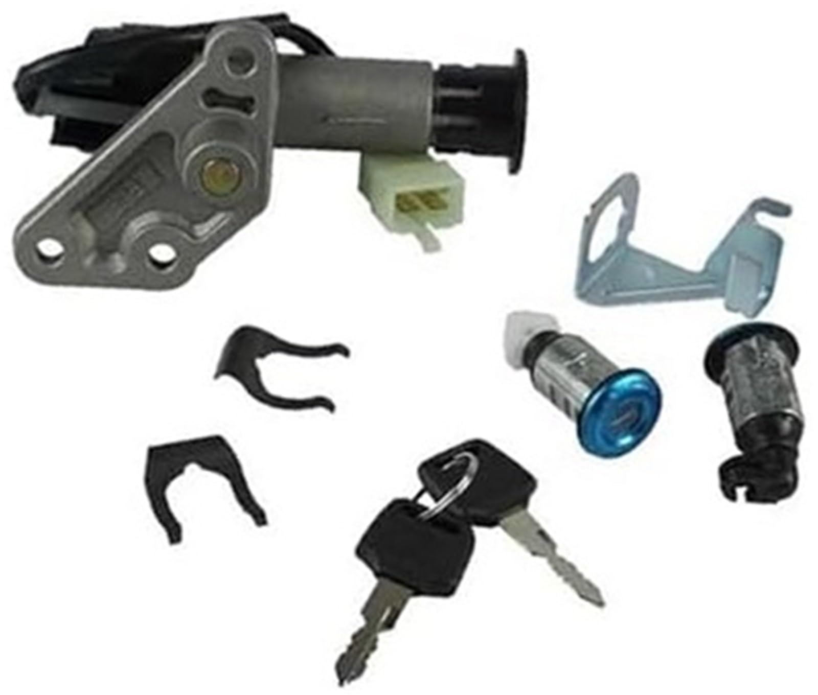 Set di chiavi per serratura interruttore cilindro accensione, per 150 R5R9 Accessori per moto con rubinetto per auto completo per Meccanismo di chiusura della porta