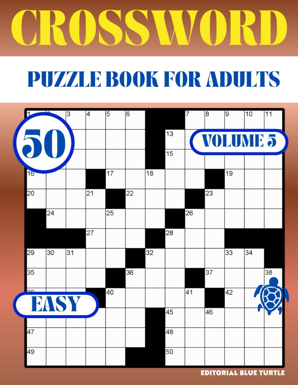 Easy Crossword Puzzle Book for Adults – Volume 5: 50 Easy Crosswords – Large Print, Brain Games, and Fun Word Puzzles for Relaxation