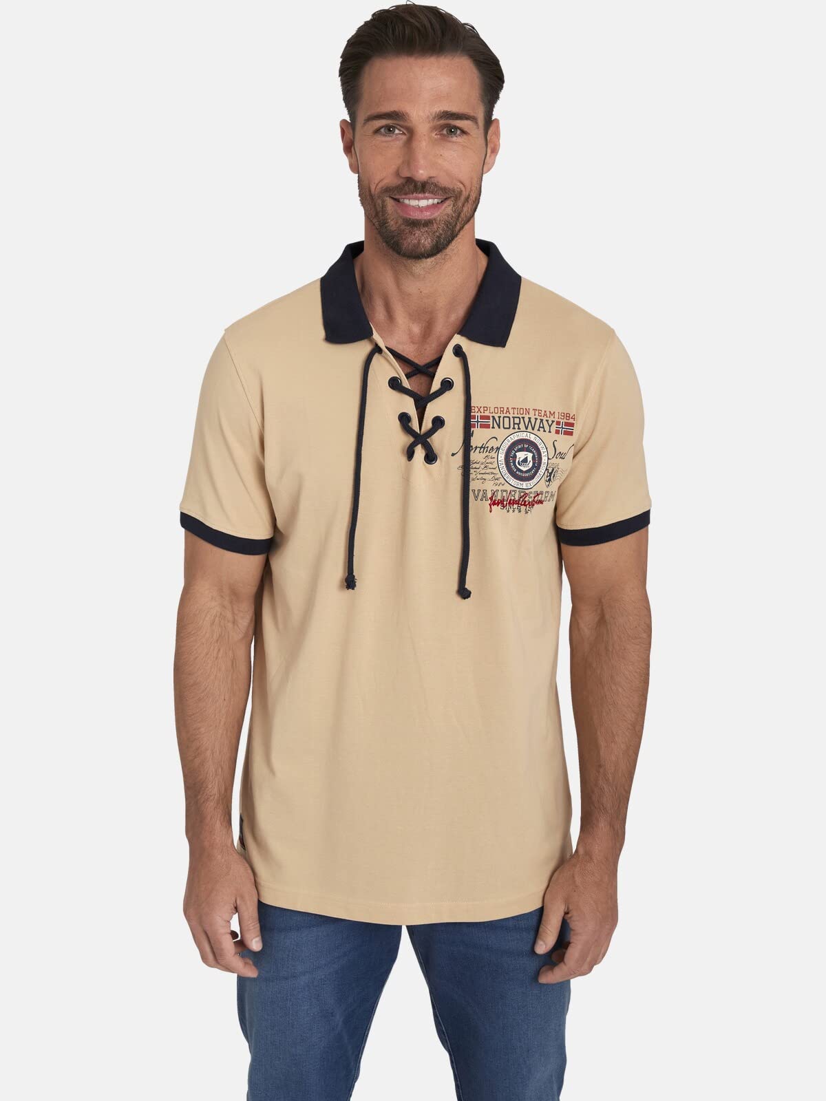 Jan Vanderstorm Herren Doppelpack Poloshirt Eljar | | kurzarm Polohemd | reine Baumwolle | große Größen L-7XL