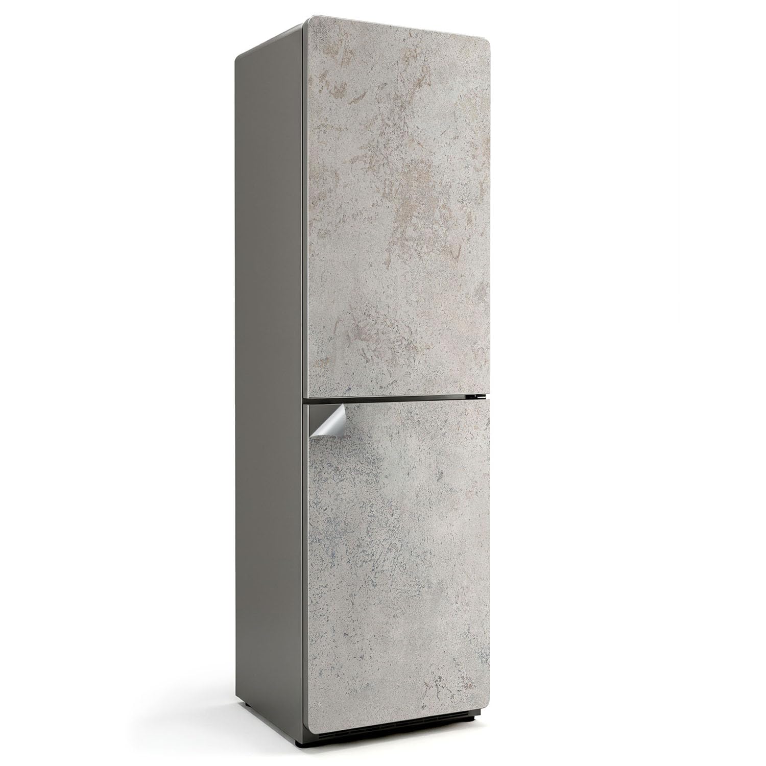 Vinilo de cocina para frigorífico de 60x205 cm diseño de hormigón para espacios modernos