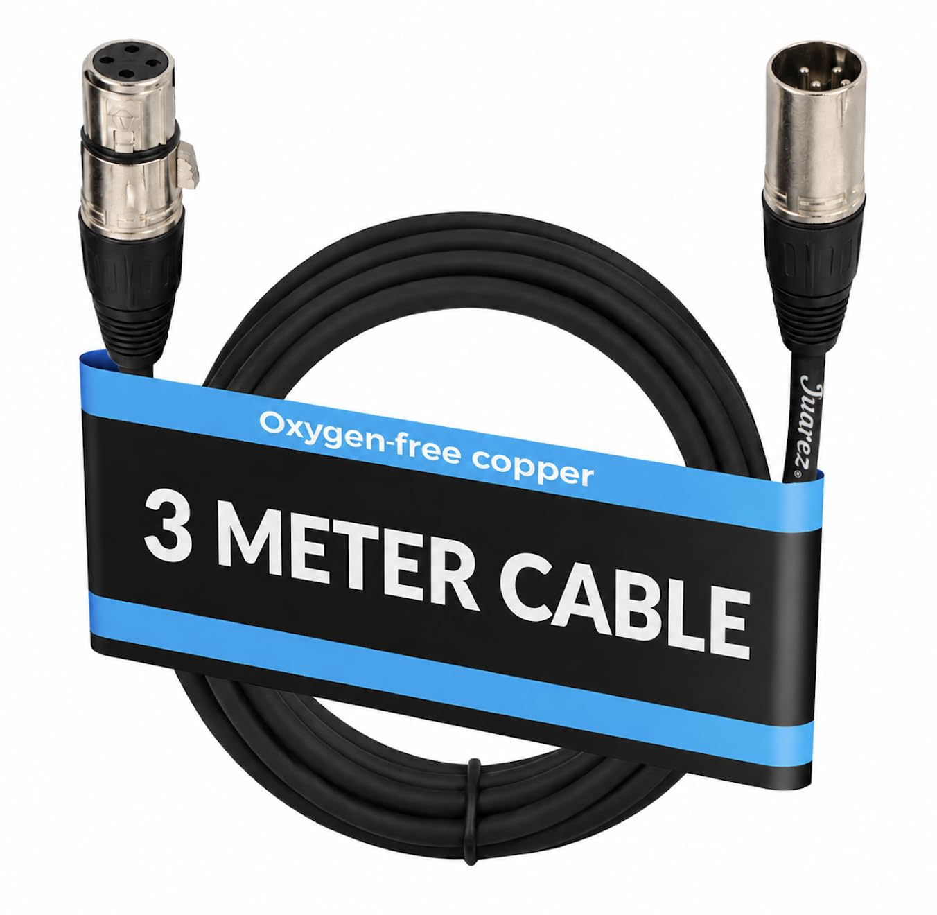 JUAREZ JRZ-CB-X3 XLR Microphone Cable 3M, Male to Female Balanced Mic Cable, Oxygen-Free Copper Audio Cable for Microphones, Mixers, Amplifiers, Speakers & Studio Recording Equipment-picture-18