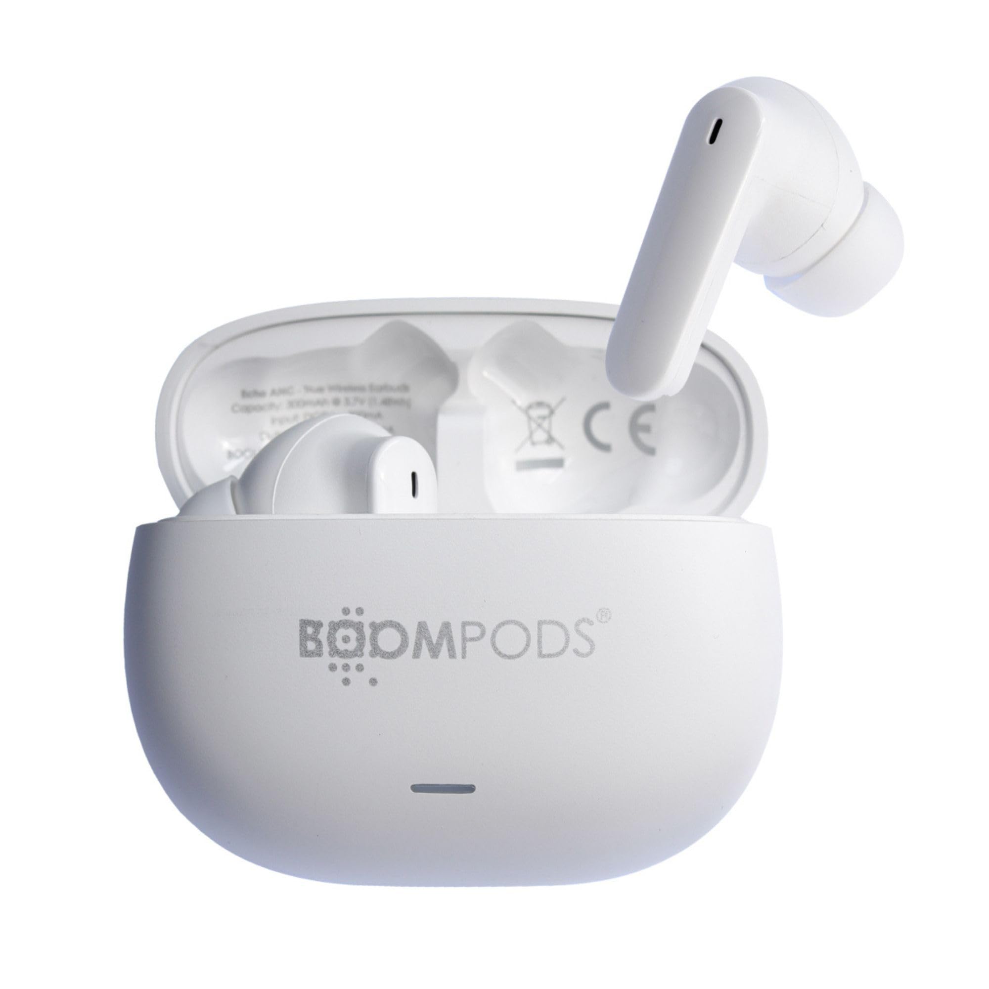 Boompods Echobuds ANC, Aktif Gürültü Önleyici Kulaklıklar, Gerçek Kablosuz Bluetooth Kulaklıklar, ENC Mikrofonlu TWS Kulak İçi Tomurcuklar, Şarj Kılıfı, IPX4 Sweatproof Kulaklık, 26+ Saat Çalma