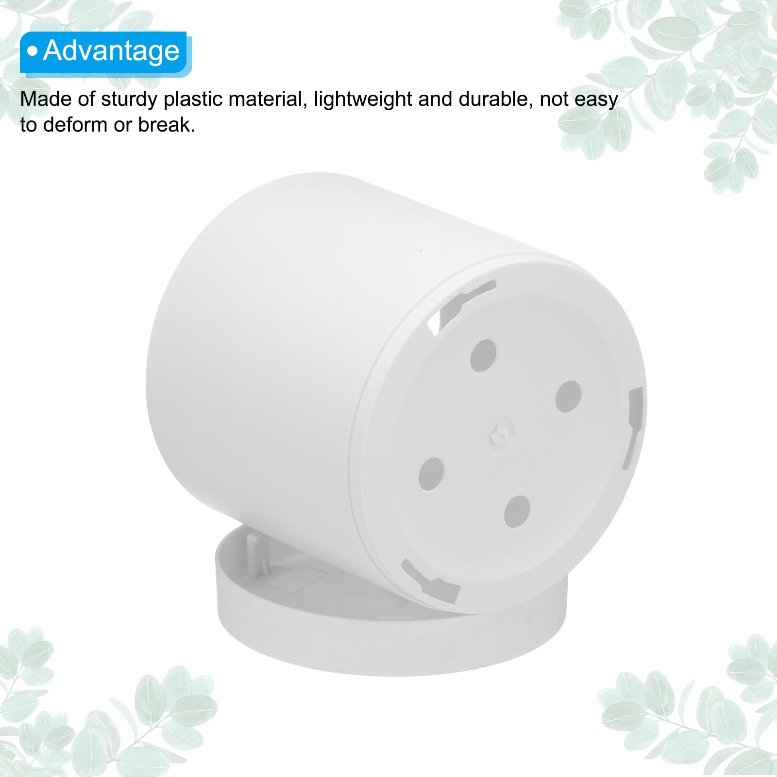 PATIKIL Lot de 2 petits pots de fleurs en plastique avec trous de drainage et soucoupe pour décoration d'intérieur et d'intérieur Blanc 15 cm