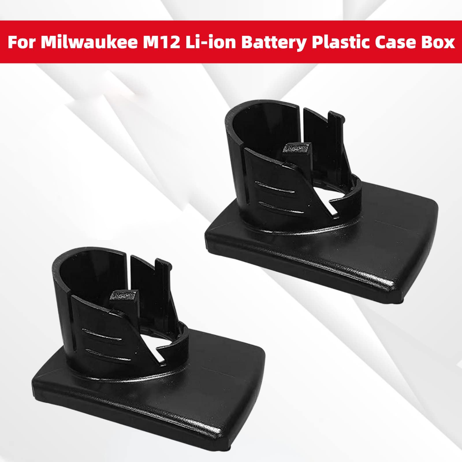 Sostituzione della custodia della batteria M12,4Pcs M12 Battery Cover,Kit di riparazione di plastica della cassa della batteria 12V 3.0Ah 6.0Ah 9.0Ah(Nessuna batteria inclusa)