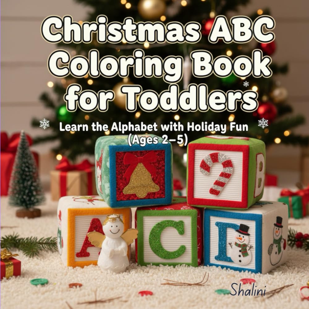 Christmas ABC Coloring Book for Toddlers: Learn the Alphabet with Holiday Fun (Ages 2–5)