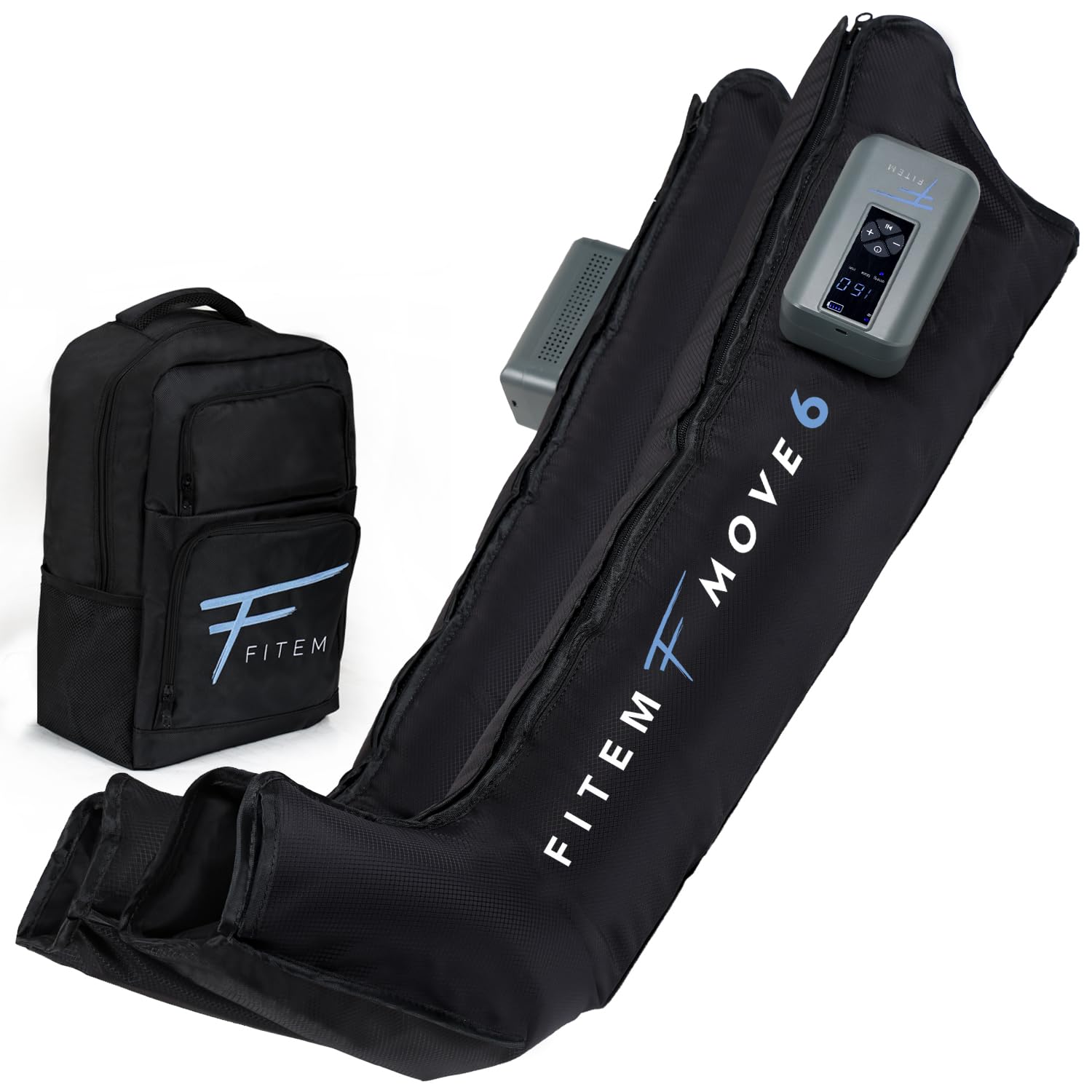 FITEM - Botas de presoterapia MOVE 6, talla L | Masajes Drenaje y Estimulante, Piernas Pesadas, Circulación de Sangre & Linfática, Recuperación Muscular