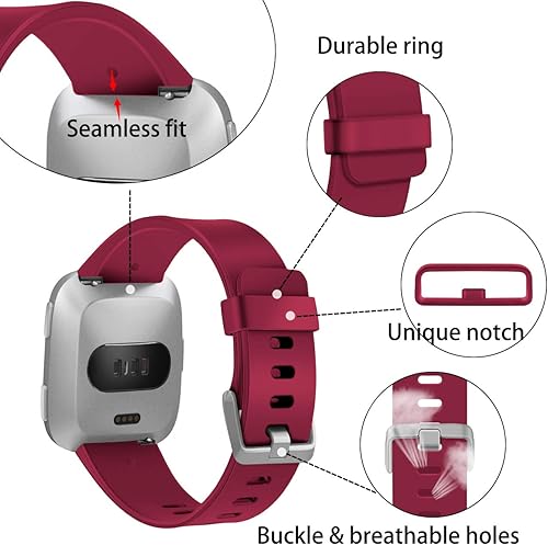 Vista 181 de Wepro - Correas para reloj inteligente, compatibles con Fitbit Versa, Versa 2 y Versa Lite SE, para mujeres y hombres, pequeños y grandes, Azul Azul