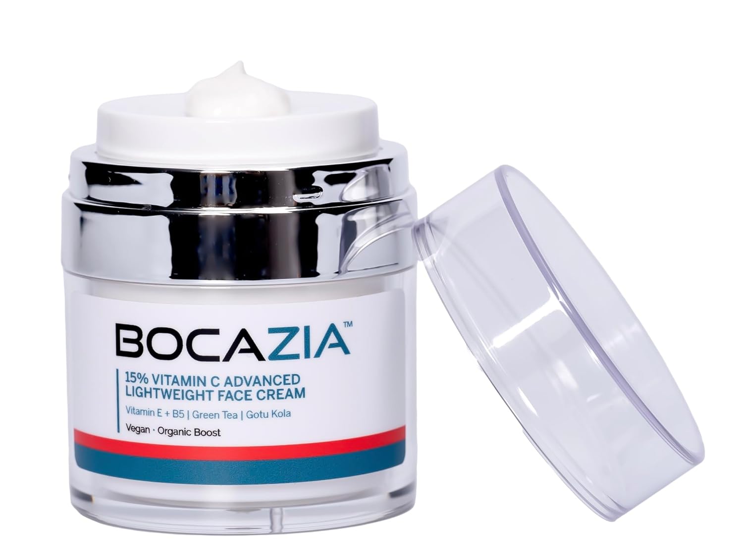 15% Vitamin C Facial Moisturizer, Lightweight, Anti Aging, Hydrates, Reduces Discoloration, Evens Skin Tone, Blemish & Acne Control | Clean, Vegan, Fragrance Free, Made In USA, 1.7 Oz