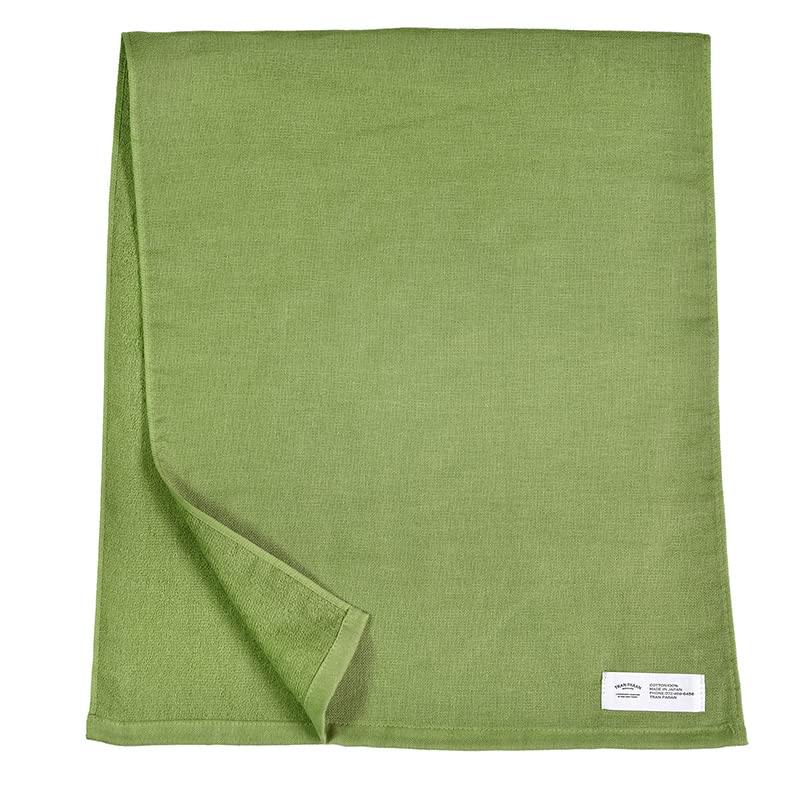 Tramparan Made in Japan, Gauze Towel, Face Towel, 1 Piece, Colored Gauze Towel, Senshu Towel, Quick-Drying, Absorbent, Lightweight, 100% Cotton (Olive Green) : Sports & Outdoors