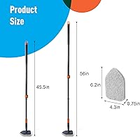 Vista 5 de Limpiador de ducha extensible, cepillo limpiador de bañera de baño con mango largo, 56 pulgadas, herramientas de limpieza de pared de suelo