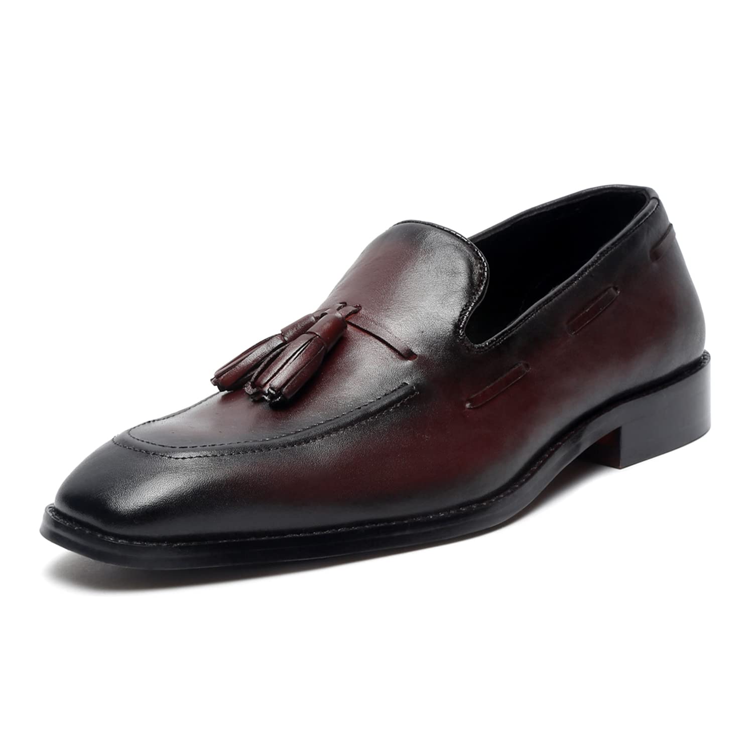 LOUIS STITCH Mens Rosewood Premium Italian Leather Shoes Moccasin American Style Handcrafted Comfortable Tassel Slipons for Men Formal Officewear (Size-10 UK) (EXTA-) (B0CHMCFTNQ) Amazon Price History, Amazon Price Tracker