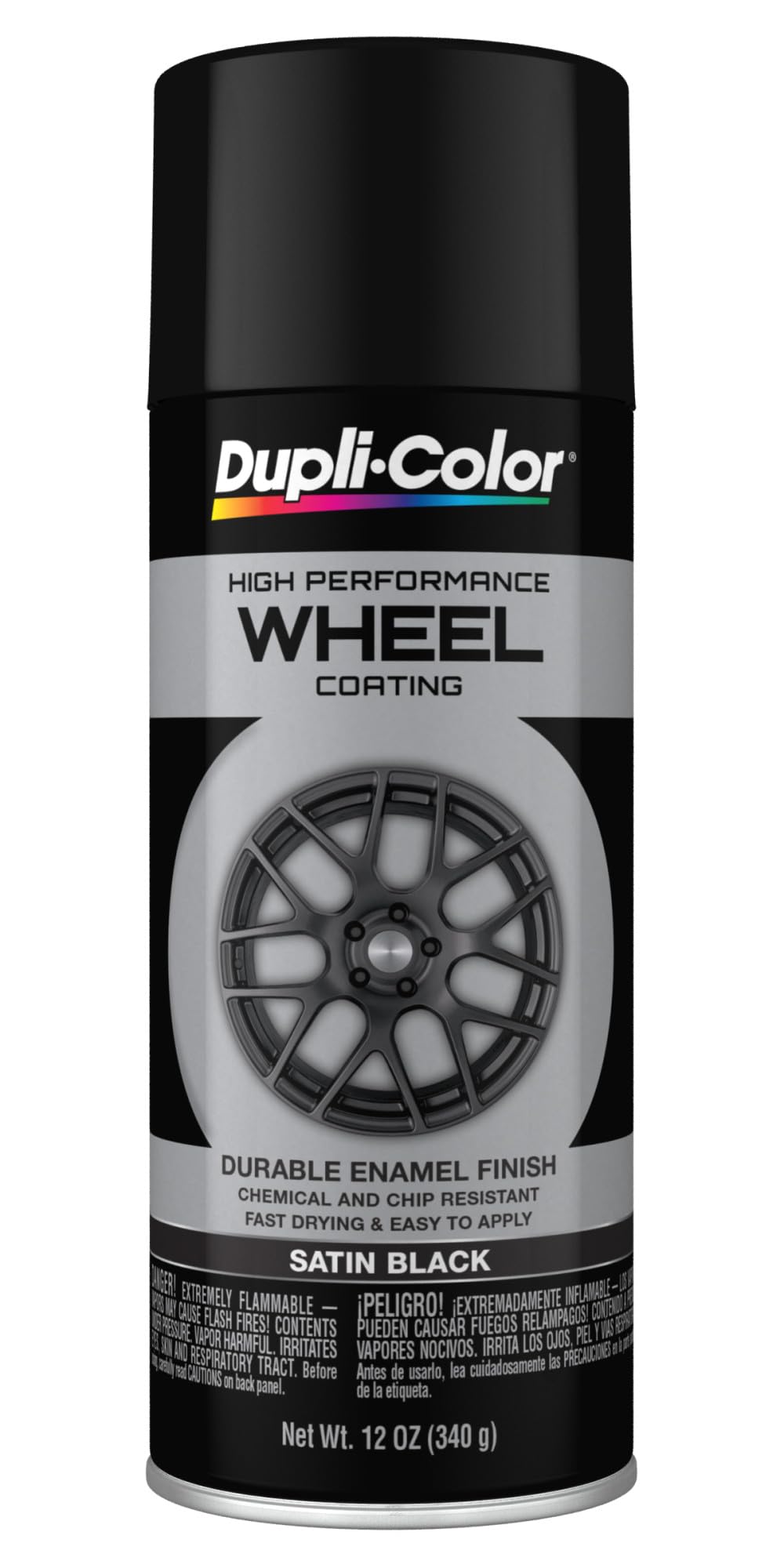 Dupli-Color Wheel Paint, Satin, Black, 12 oz