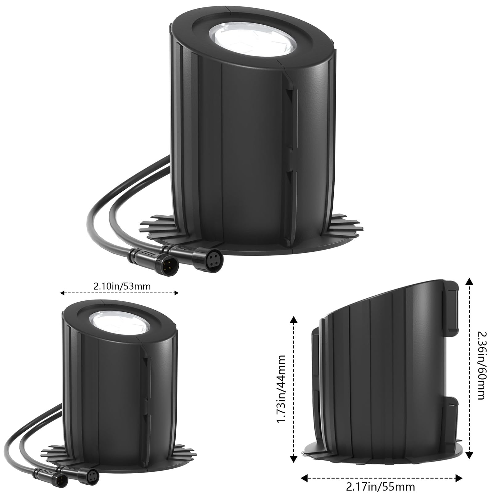 4 Stück LED Teichbeleuchtung, WiFi RGB LED Gartenleuchte Steuerbar via App, IP68 Wasserdichter Gartenstrahler, Gartenlampen für Draußen für Hof, Bäume, Kompatibel mit Alexa, Google Home