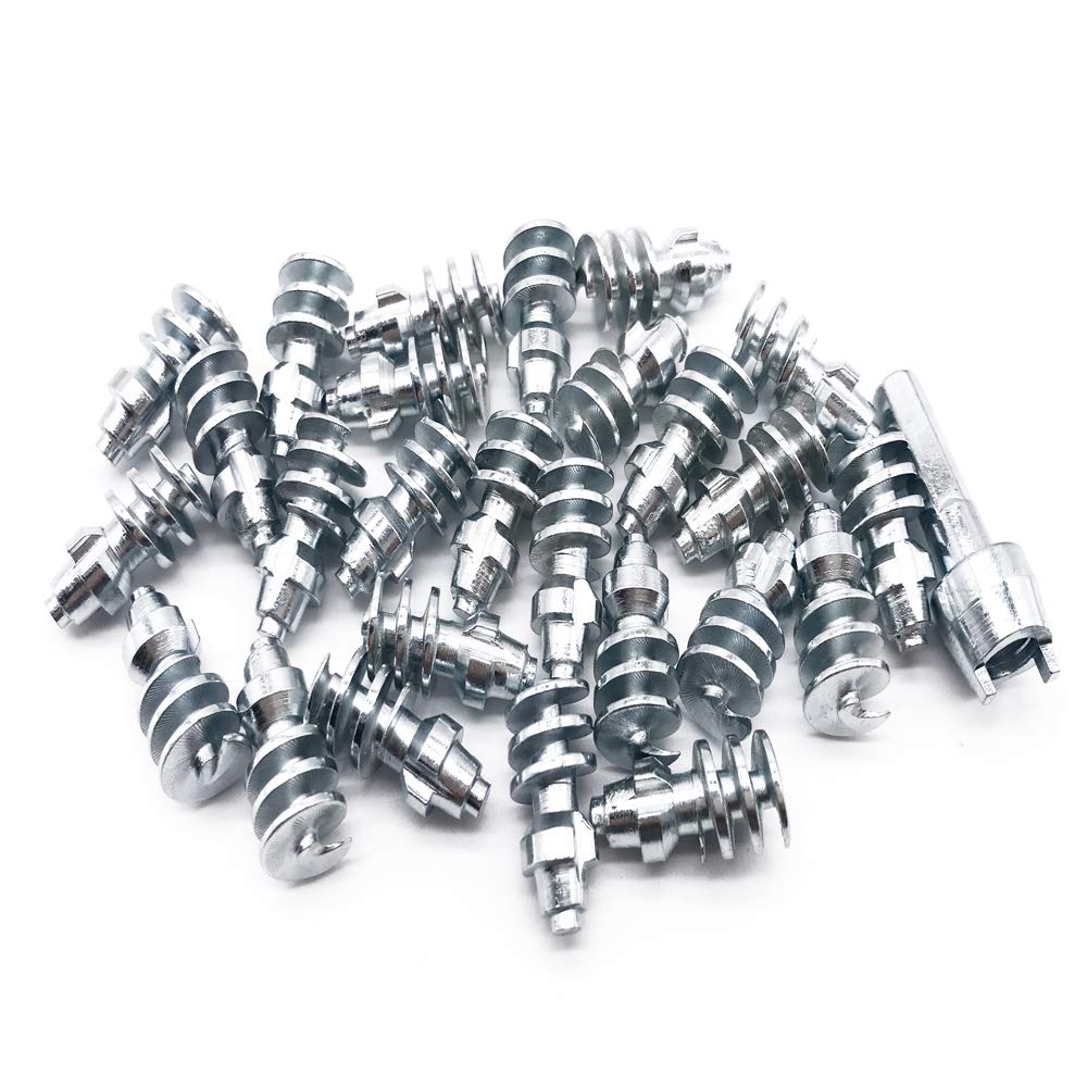 Carbide Tires Studs, Marrkey 22.8mm Spikes for Tires-Security Anti-Skid Car Wheel Snow Tire Chains Studs for ATV SUV Motorcycle Loaders Tractors MS1911 (100)