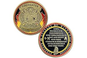Firefighters Prayer Challenge Coin Fireman Rescue Department-First in Last Out