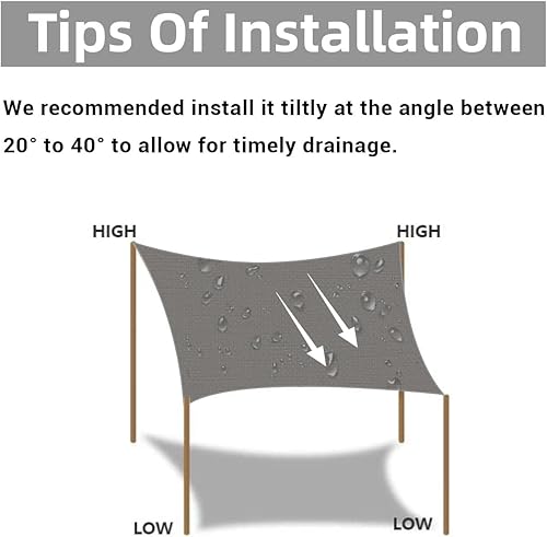 Miniatura 4 de HOMPER Toldo impermeable de 6.5 x 10 pies, bloquea eficazmente los rayos UV del 95%, tela Oxford, para patio, balcones, jardín, fiesta, actividades
