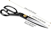 Vista 6 de Fabric Scissors Professional 10 inch Heavy Duty Scissors for Leather Sewing shears for Tailoring Industrial Strength High Carbon Steel Tailor Shears