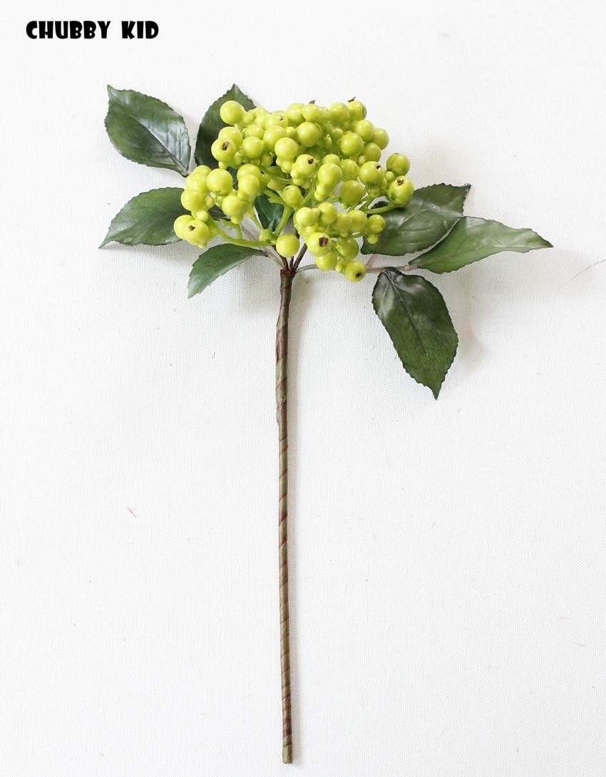 100% Hi-Q Artificial Blueberry Fruit Wholesale High Simulation Fake Small Berries Wild Fruits Floral Foam Christmas Fruit 10 pcs - (Color: White)