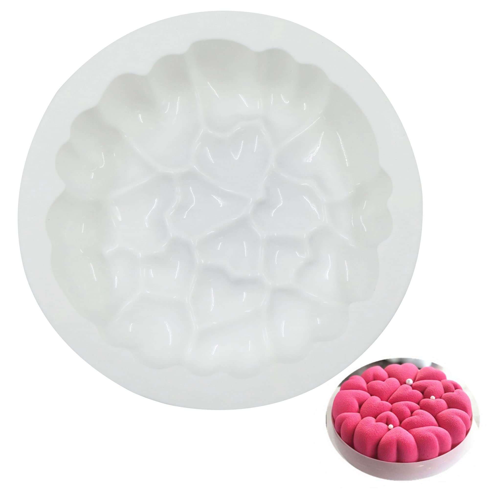 Silikon-Backform 3D Herz – Lebensmittelecht, Für Kuchen, Mousse, Eis, Gelee, Hitzebeständig Bis 230°C