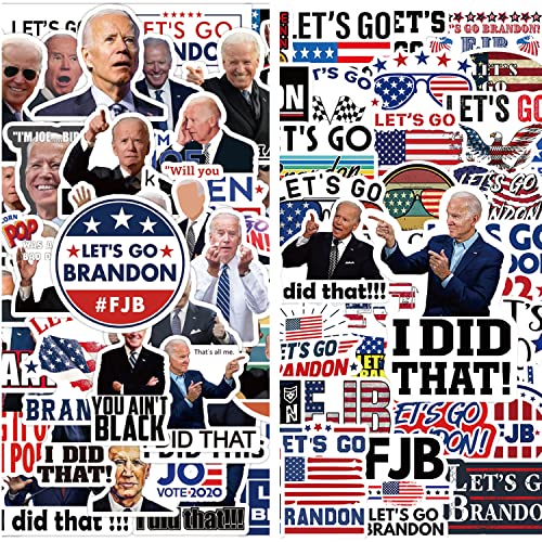 Let's Go Brandon Stickers, 100 Pcs Pack Funny I Did That Biden Fjb Stickers, Humor That's All Me I Did That Bumper Stickers, Pointed To Your Left&Right Decals For Laptop Car Helmet Window Gas Station #TOP8