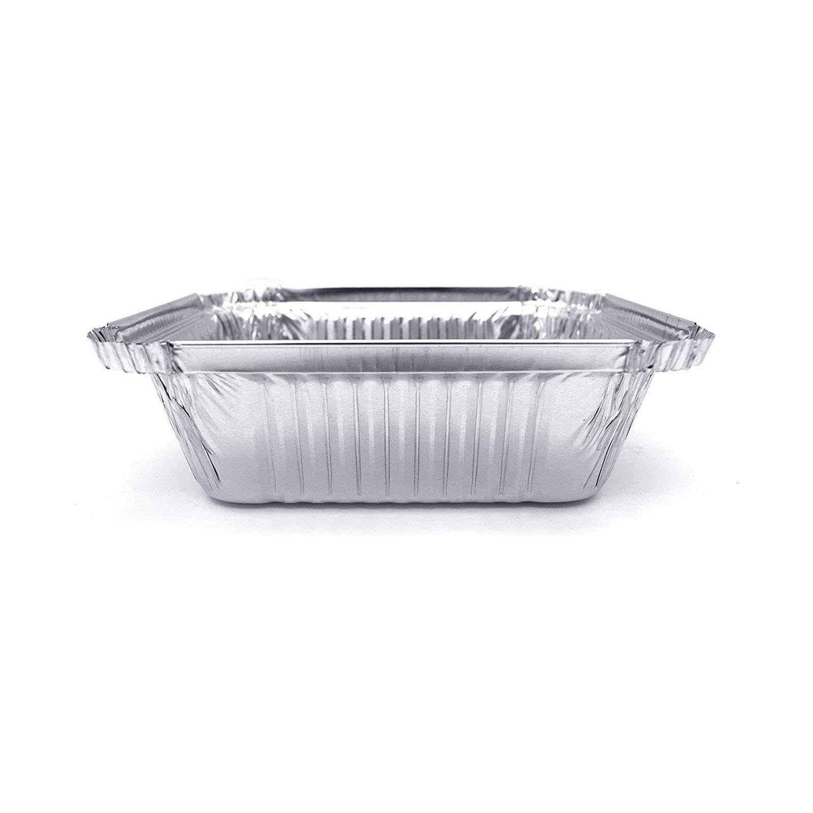 Bandeja de Aluminio, 30 PCS Bandejas de Papel de Aluminio Contenedores de Papel de Aluminio para Hornear Bandejas para Hornear Bandeja Cuadrada Resistente Al Calor Lata para Hornear, 680 Ml