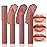 BINGBRUSH Crayon Matte Longwear Lipstick Pack Set,Moisture Smooth Color Stick Ultimate Lip Crayon for Makeup Collection - Waterproof Velvet Lipgloss (3pcs 02&04&06, 3 Count (Pack of 1))