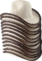 Vista 5 de Mini sombrero de vaquero, 2 pulgadas de alto, paquete de 12, Beige