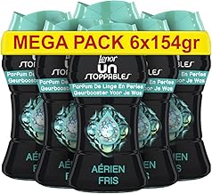 Lenor Unstoppables Pearl Laundry Fragrance for Laundry Detergent, 66 Washes (154g x 6), Airy, Non-Stop Freshness up to 12 Weeks Storage