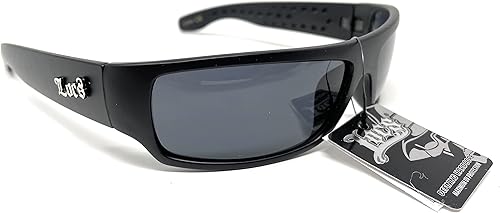 Miniatura 3 de Locs Mad Dog Hardcore Gangster Cholo - Gafas de sol rectangulares estrechas, Mate negro