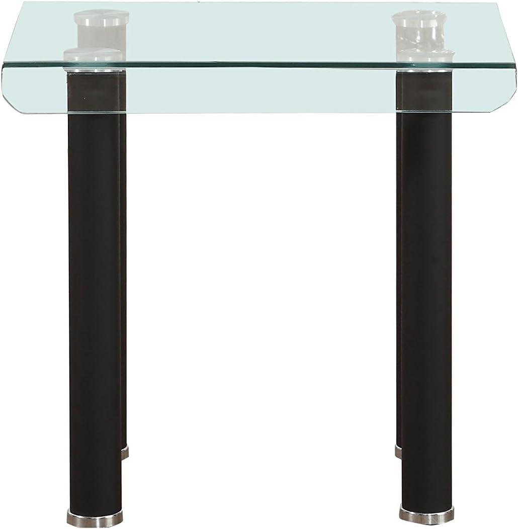 🛒 Flаѕh Sаlе ACME Furniture 83676 Gordias Black End Table with Glass Top