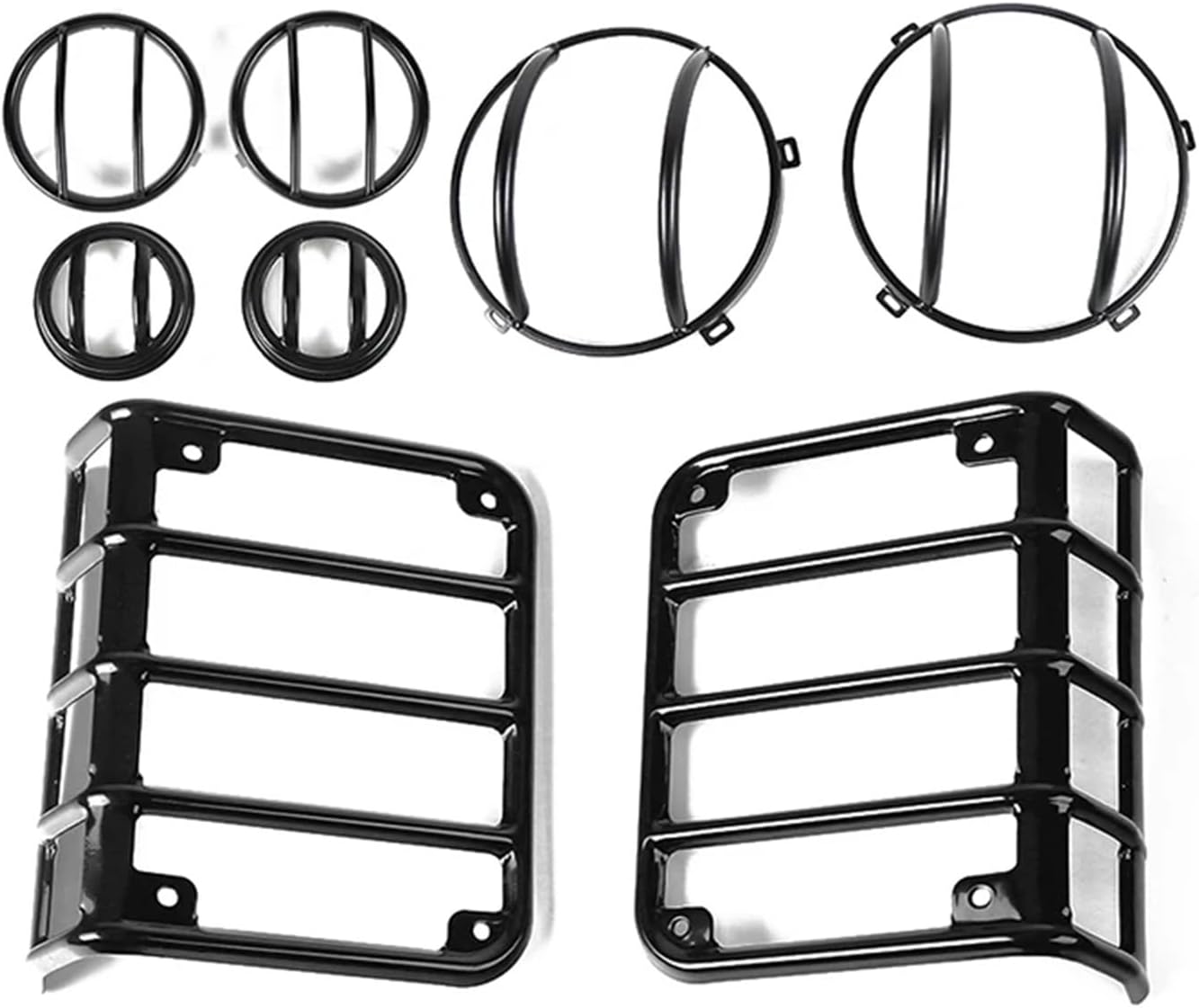 Lamp Hoods Compatible For Wrangler JK 2007-2017 Car Headlight Rear Tail Lamp Signal Light Guard Cover For Wrangler JK(European A)