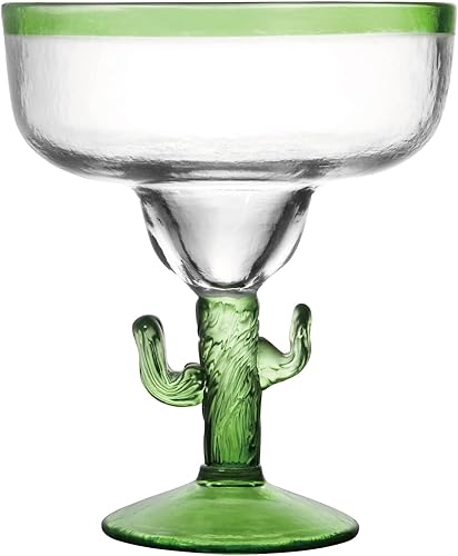 Miniatura 4 de Supreme Housewares Margarita Glasses Cactus Decor - Vasos de margarita de plástico acrílico duradero, 18 onzas, juego de 2, vasos de plástico