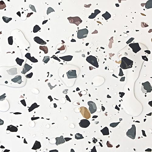 Vista 14 de AbaBoorty Papel tapiz adhesivo de granito de terrazo para encimeras, impermeable, autoadhesivo, mármol, terrazo, papel de pared para encimeras