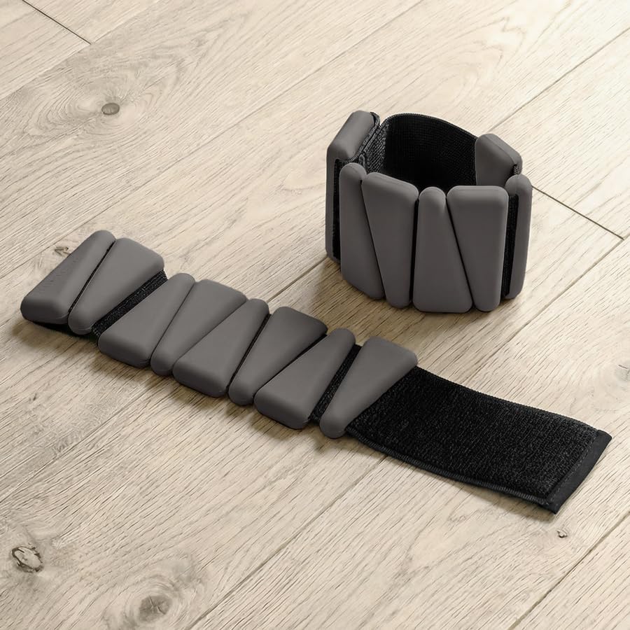 FORZA Wrist & Ankle Weights Straps 0.5kg Each – Soft-Touch Silicone Weighted Straps for Yoga, Pilates, Walking, Mobility & Rehabilitation Training