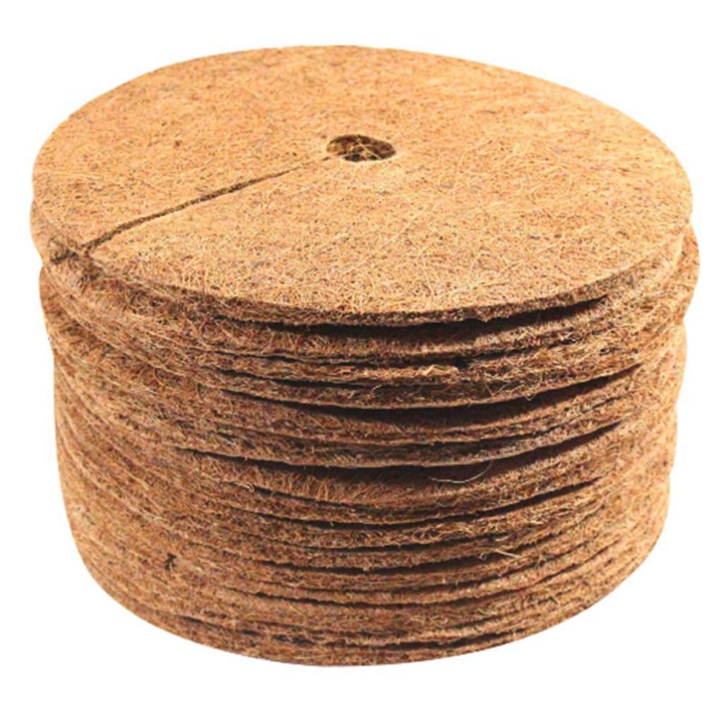 Remingtape 16Pcs Coconut Fiber Tree Ring Mulch Mat 11.8 Inch Mulch Ring Plant Protectors Mat for Indoor Outdoor Plants