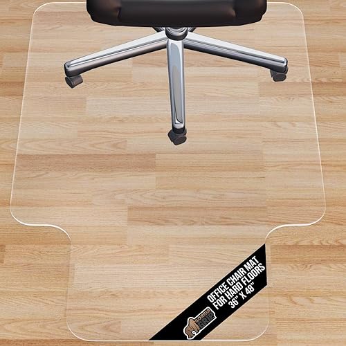 Miniatura 15 de GORILLA GRIP Tapete transparente antideslizante para silla de oficina para suelos de alfombra, 32.5 x 48 pulgadas, suave deslizamiento deslizante